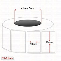 Plain Labels 13MM X 51MM