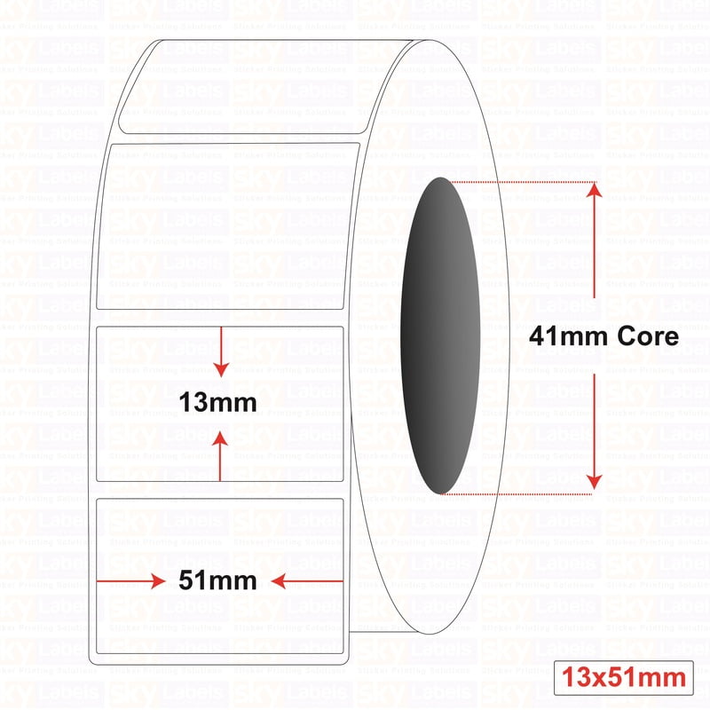 Plain Labels 13MM X 51MM