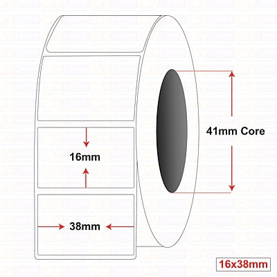 Plain Labels 16MM X 38MM