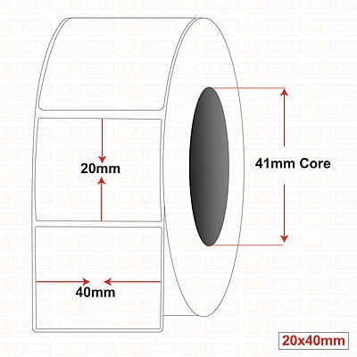 Plain Labels 20MM X 40MM