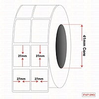Plain Labels 27MM X 27MM (2 Across, 5,000 Pcs Per Roll) Plain Labels 27MM X 27MM (2 Across, 5,000 Pcs Per Roll)