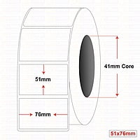 Plain Labels 51MM X 76MM