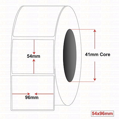 Plain Labels 54MM X 96MM