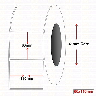 Plain Labels 60MM X 110MM