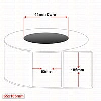 Plain Labels 65MM X 105MM Plain Labels 65MM X 105MM