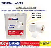 Plain Labels 13MM X 51MM