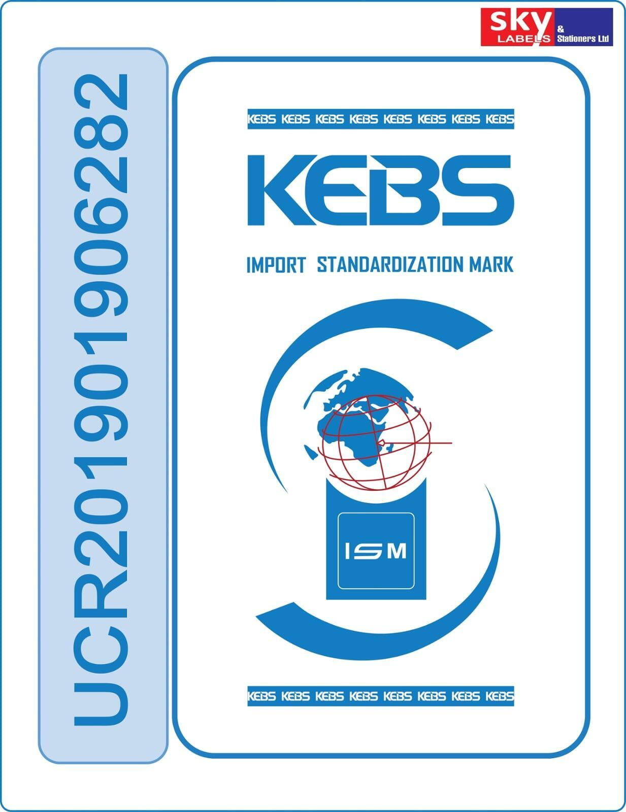 KEBS UCR Stickers Labels