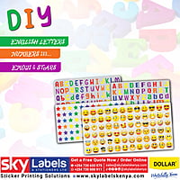 SKY Emoji Letters Numbers Shapes DIY Stickers