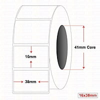 Plain Labels 16MM X 38MM