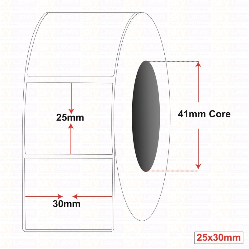 Plain Labels 25MM X 30MM