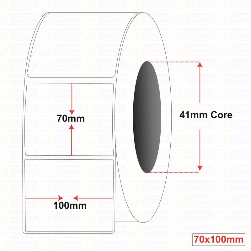 Plain Labels 70MM X 100MM